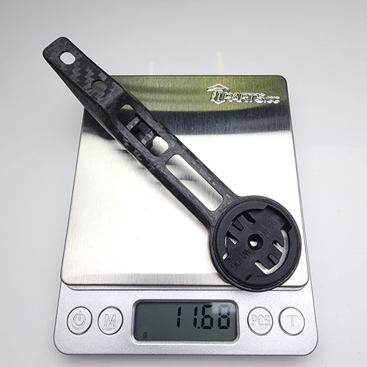 TiParts CARBON GIANT CADEX Race/Aero Integrated Handlebar Computer Mount | Carbon Fiber Garmin Wahoo