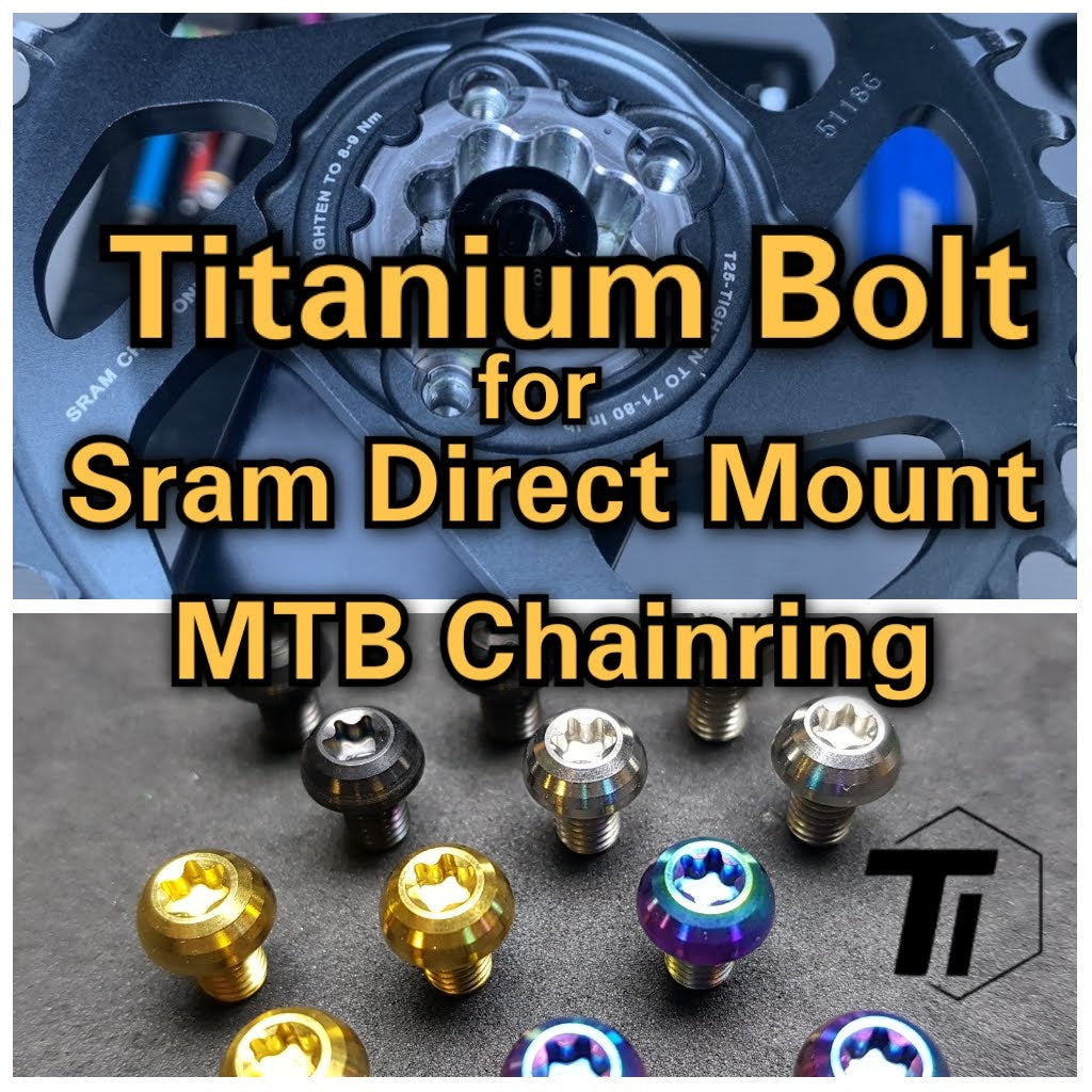Titanium SRAM Direct Mount MTB Kettenblattschraube DUB | Eagle XX1 X01 X1 NX GX AXS | Titaniumschraube Grade 5 MTB Singapur