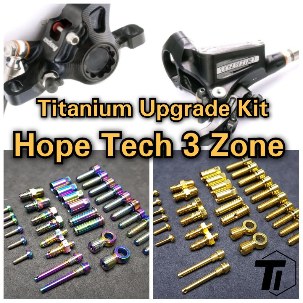 Titaniumium Hope Trail Zone Bremsbolzen-Upgrade-Kit – Tech XCR PRO X2, RX4+, Duo, X2 Flat Mount, X2 Duo, E4, V4, Trail Zone