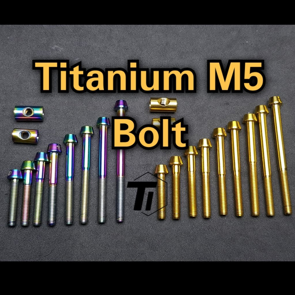 티타늄 M5 시트포스트 볼트 | 스템 나사 M5x14 M5x16 M5x18 M5x20 M5x25 M5x30 M5x35 M5x40 M5x45 M5x50 M5X55 M5X60