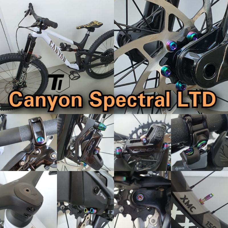 Ti-Parts Solución de actualización de titanio Canyon Spectral LTD Sram G2 Sram Eagle GX AXS | Tornillo Titanio Grado 5 MTB Singapur