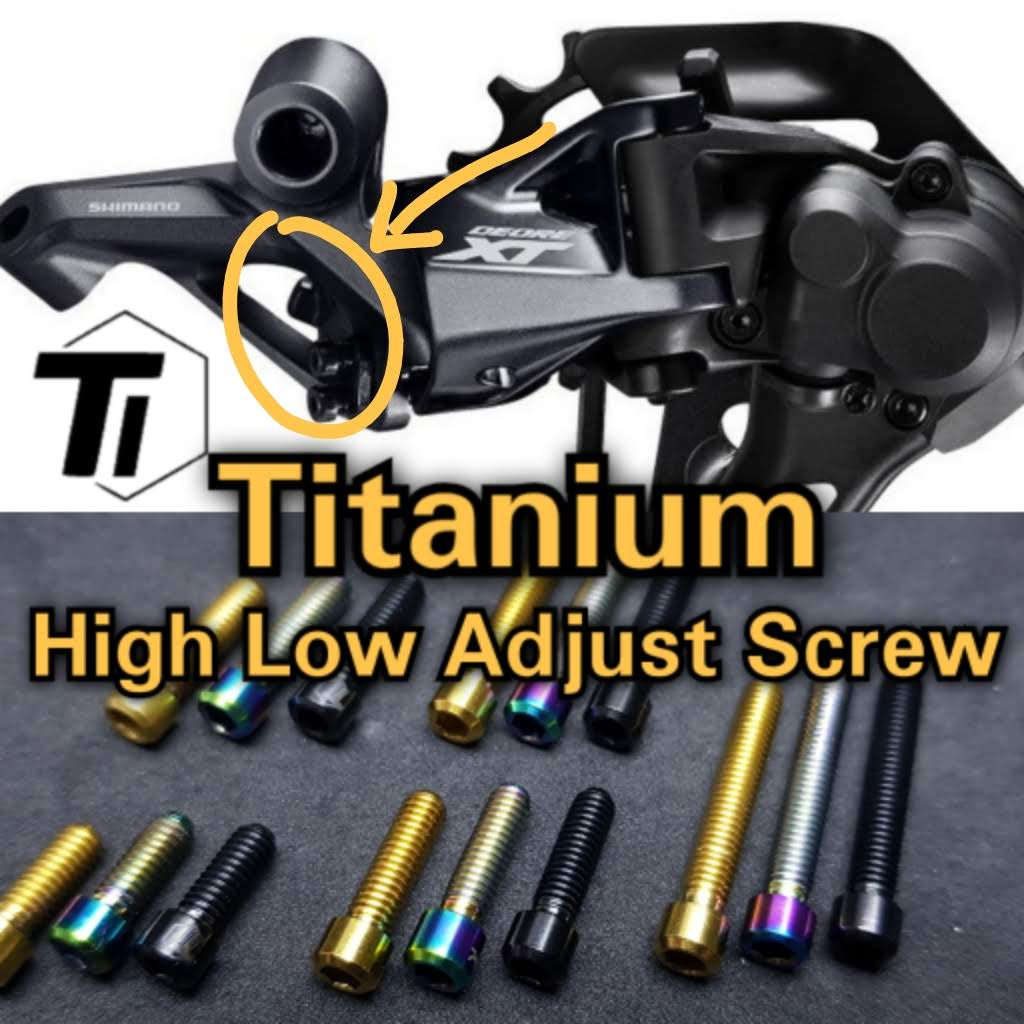 Ti-Parts Bullone in titanio per deragliatore Vite limite B regolazione alto basso | Shimano SRAM M9120 M8120 M8100 M8000 M7100 XT SLX