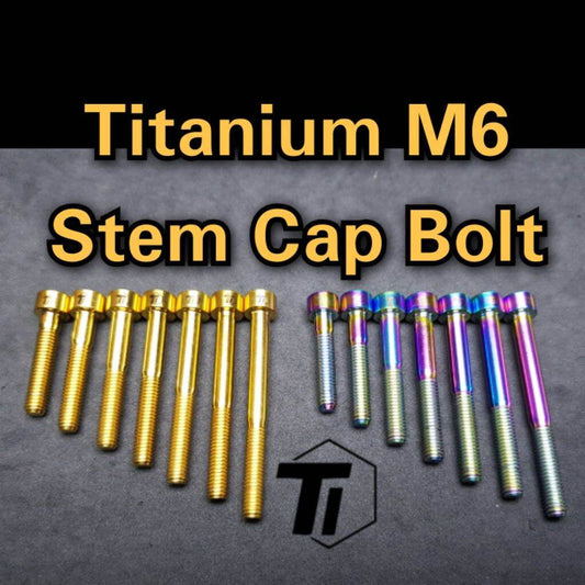 Ti-Parts Boulon de capuchon de tige M6 en titane pour vis de vélo M6x16 M6x18 M6x20 M6x25 M6x30 M6x35