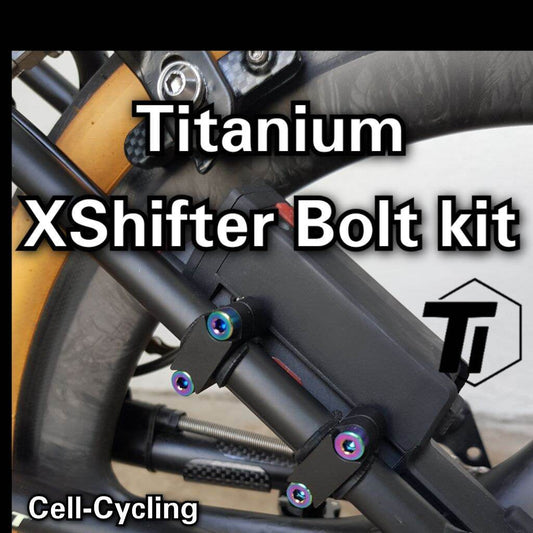 Titanium-Schraubensatz XShifter Cell Cycling X-Shifter X-Schalthebel Elink Mini Pod Brompton T-Line 3Sixty Pikes Birdy Aceoffix