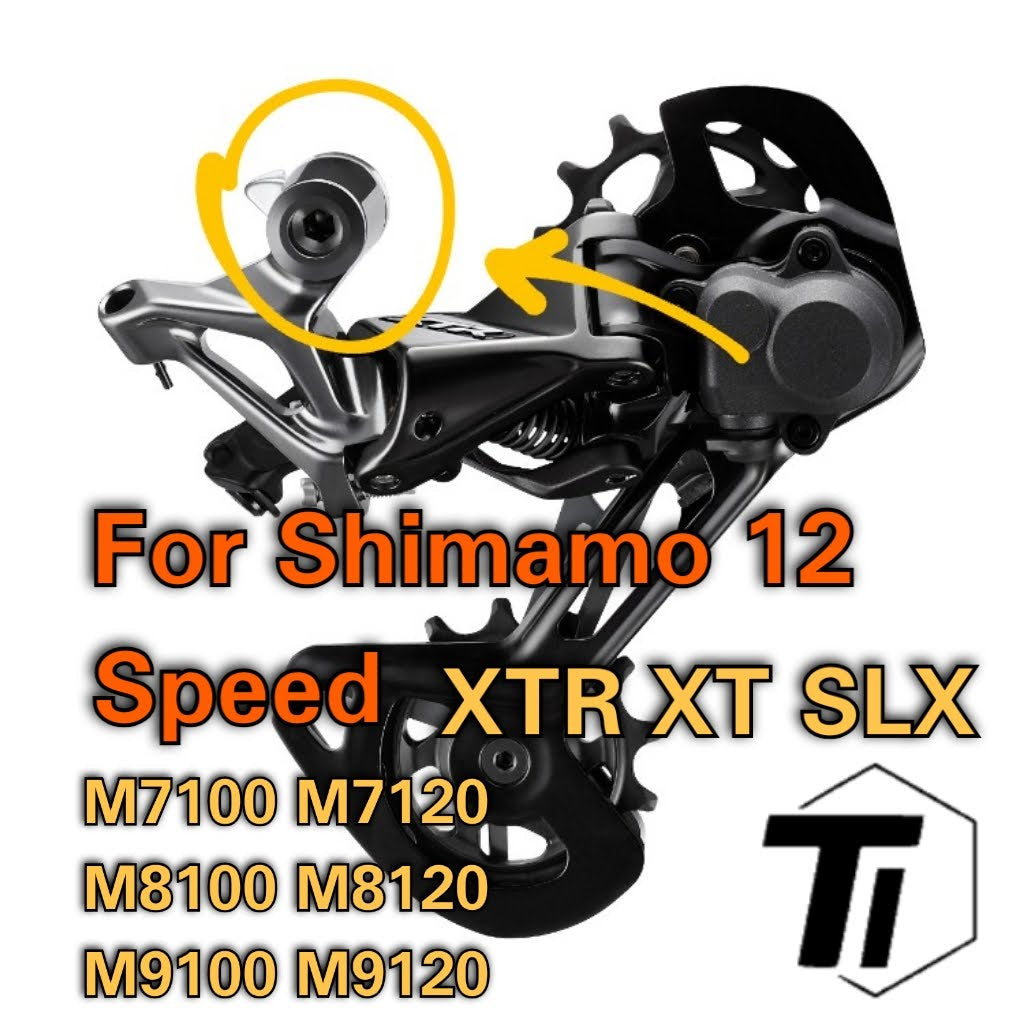 Titanium Shimano MTB 12 Speed ​​Zadní přehazovačka Mount Pivot B Axle Šroub | R9270 M9100 M9120 M8100 M8120 M7100 M7120 M6100 Di2