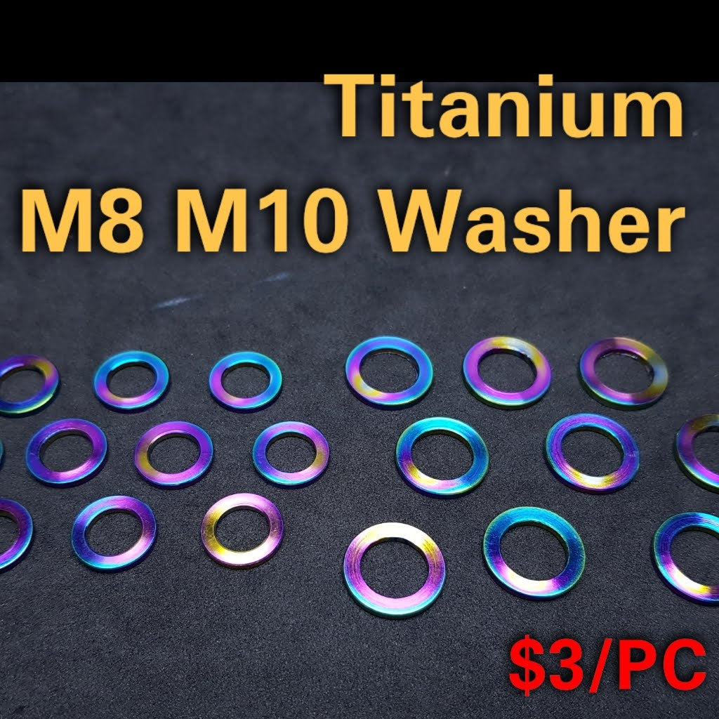 Titanová plochá podložka M8 M10 pro motocykly a elektrické skútry blatník krytu nápravy Titanium Screw Grade 5 Singapur