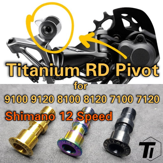 Titanium Shimano MTB 12 Speed Rear Derailleur Mount Pivot B Axle Screw | R9270 M9100 M9120 M8100 M8120 M7100 M7120 M6100 Di2