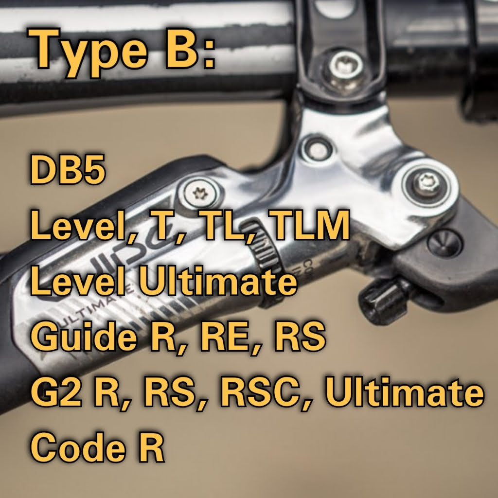 Piston Titan cho cần phanh Sram Hướng dẫn Mã cuối cùng RSC DB5, Cấp độ, Cấp độ T, Cấp độ TL, Cấp độ TLM, Cấp độ R RE RS