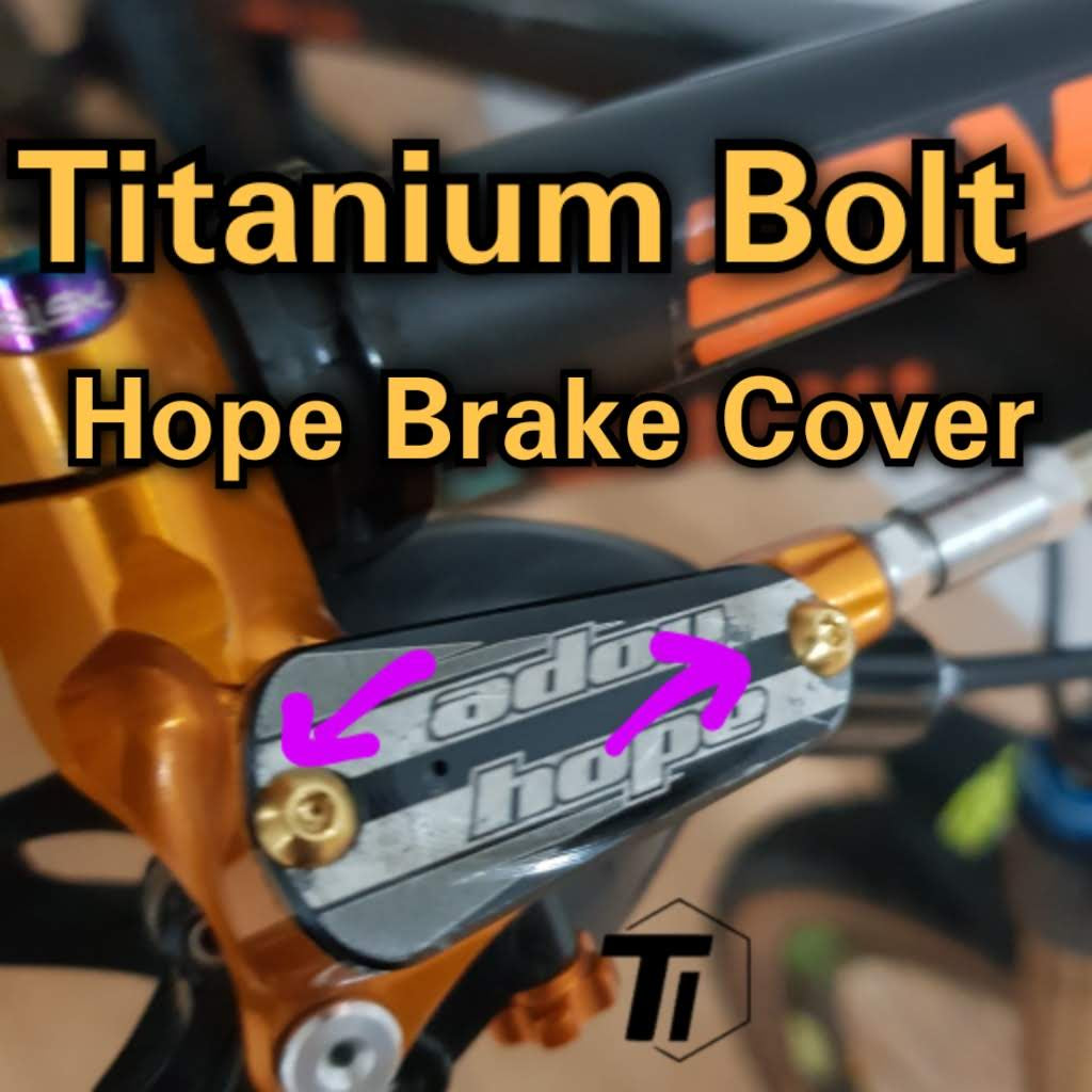 Bullone in titanio per serbatoio copertura freno Hope Tech - Hope Tech 3, montaggio piatto, X2 Duo, E4, V4, vite in titanio Trail Zone