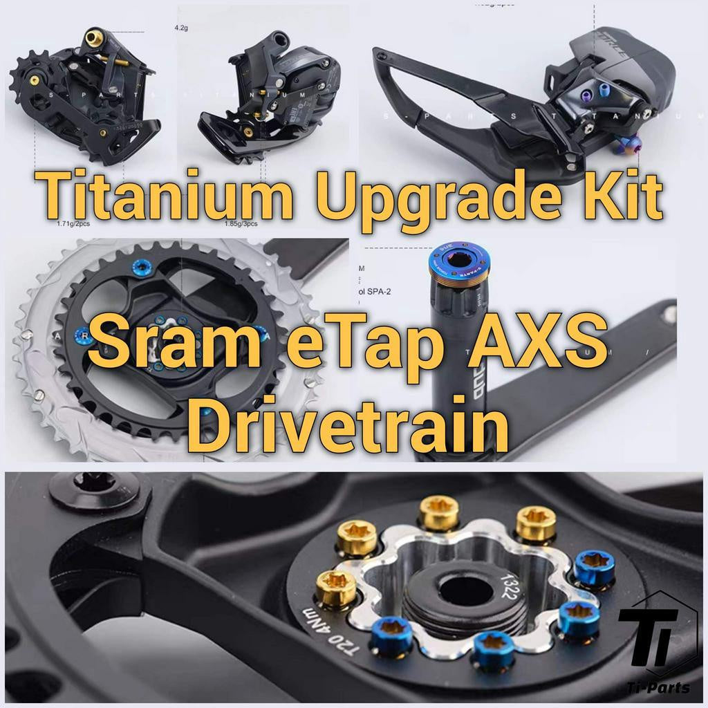 Titanium Sram Red Force Rival eTap AXS Full Upgrade Kit | 11s 12s Hydraulic Disc Brake Rim Brake Drivetrain Full Ti Upgrade | Grade 5 Titanium Singapore