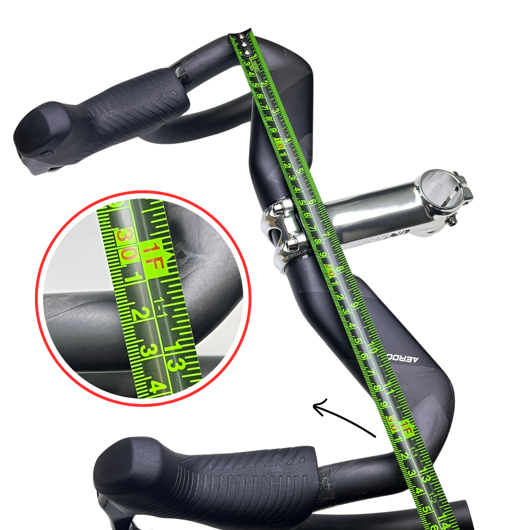 مقود ASCENT AEROO Aero | 30 سم بجزء علوي ضيق، مصمم للنساء والشباب وراكبي الدراجات ذوي الأكتاف الضيقة