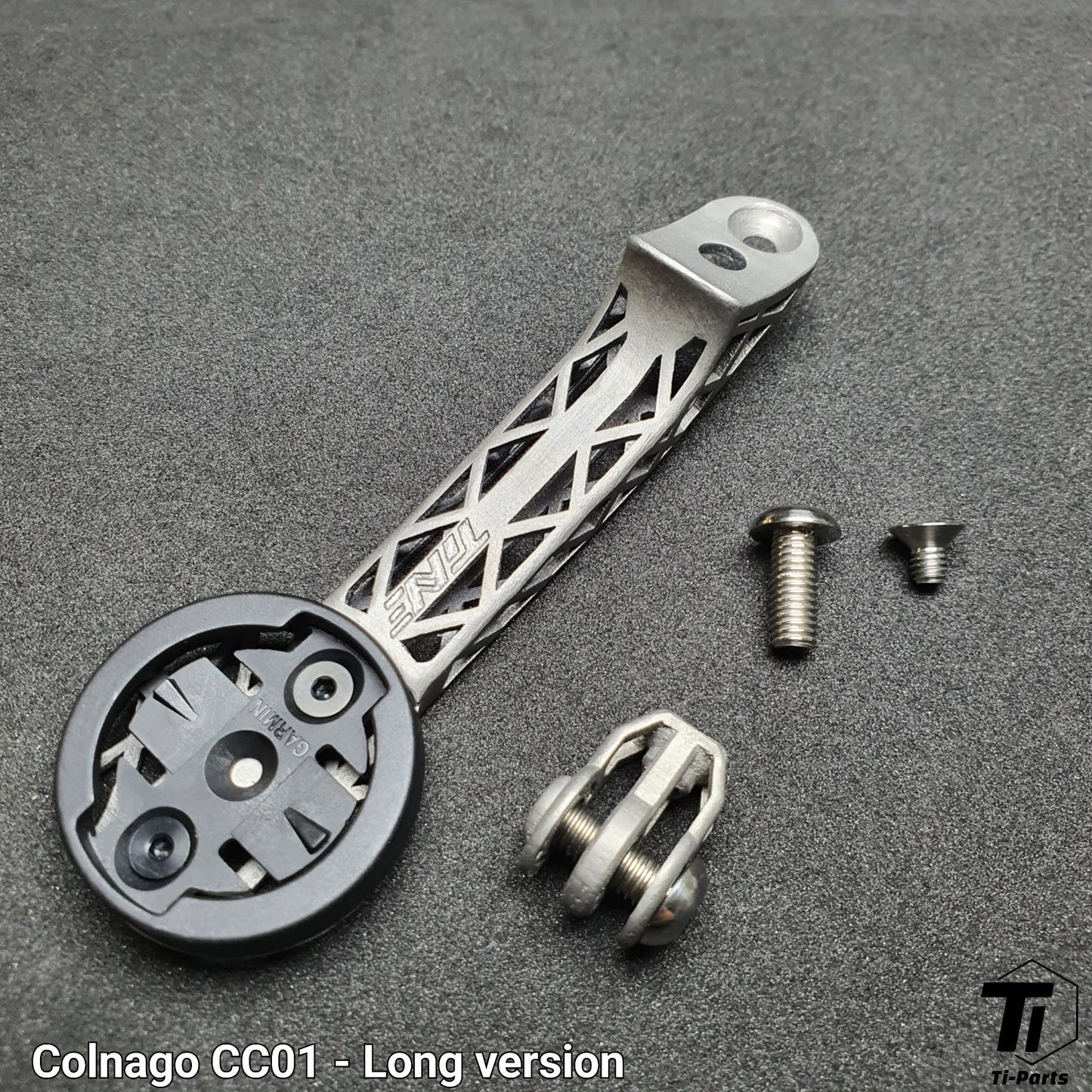 Soporte para computadora con impresión 3D de titanio Colnago CC01 | Soporte de luz GoPro para Garmin Wahoo súper ligero