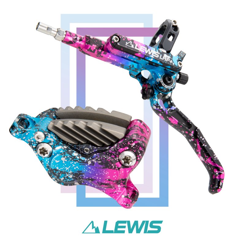 สกรูไทเทเนียม Lewis LHP+-U4 U4T (4x17 มม.) ดิสก์เบรก 4 ลูกสูบพร้อมครีบระบายความร้อน | สำหรับดาวน์ฮิลล์เอ็นดูโร