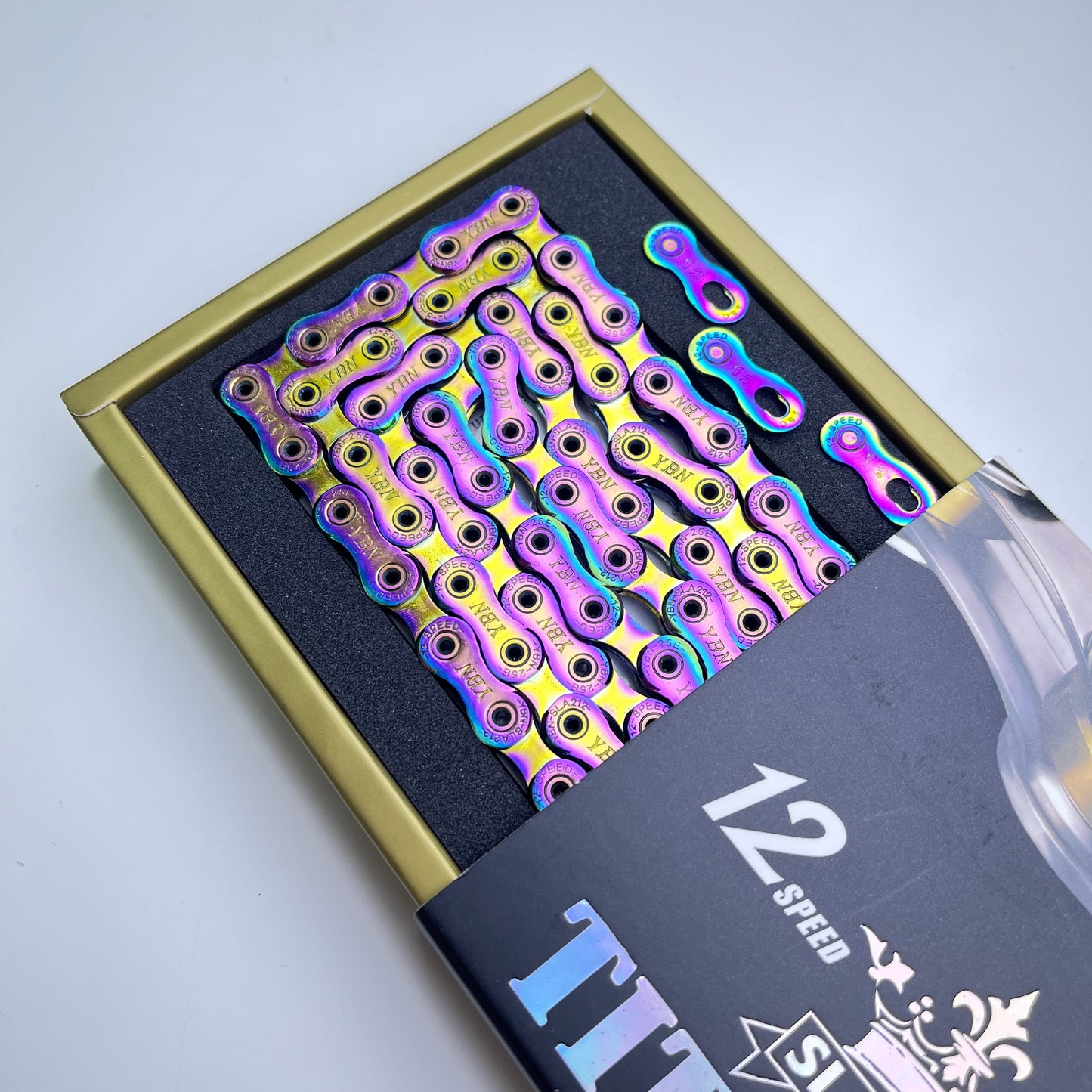 YBN Titanium Chain SLA212 Ti-N | 126 Links | 11, 12-Speed | Shimano SRAM Campagnolo