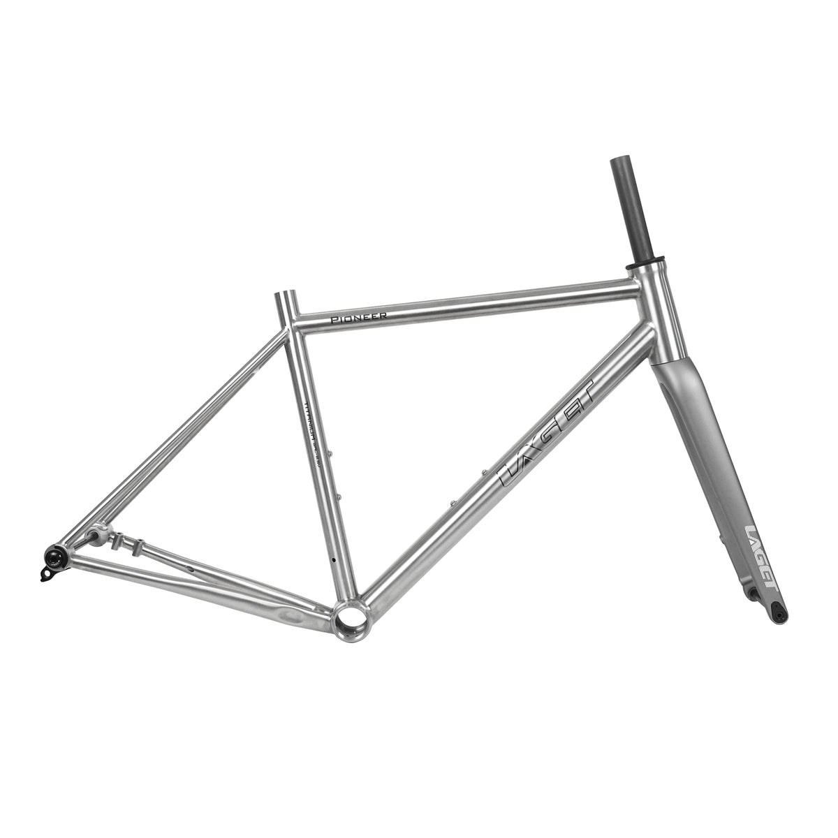 Laget Pioneer Roadbike handwelded frameset with Silver colour carbon fiber fork.