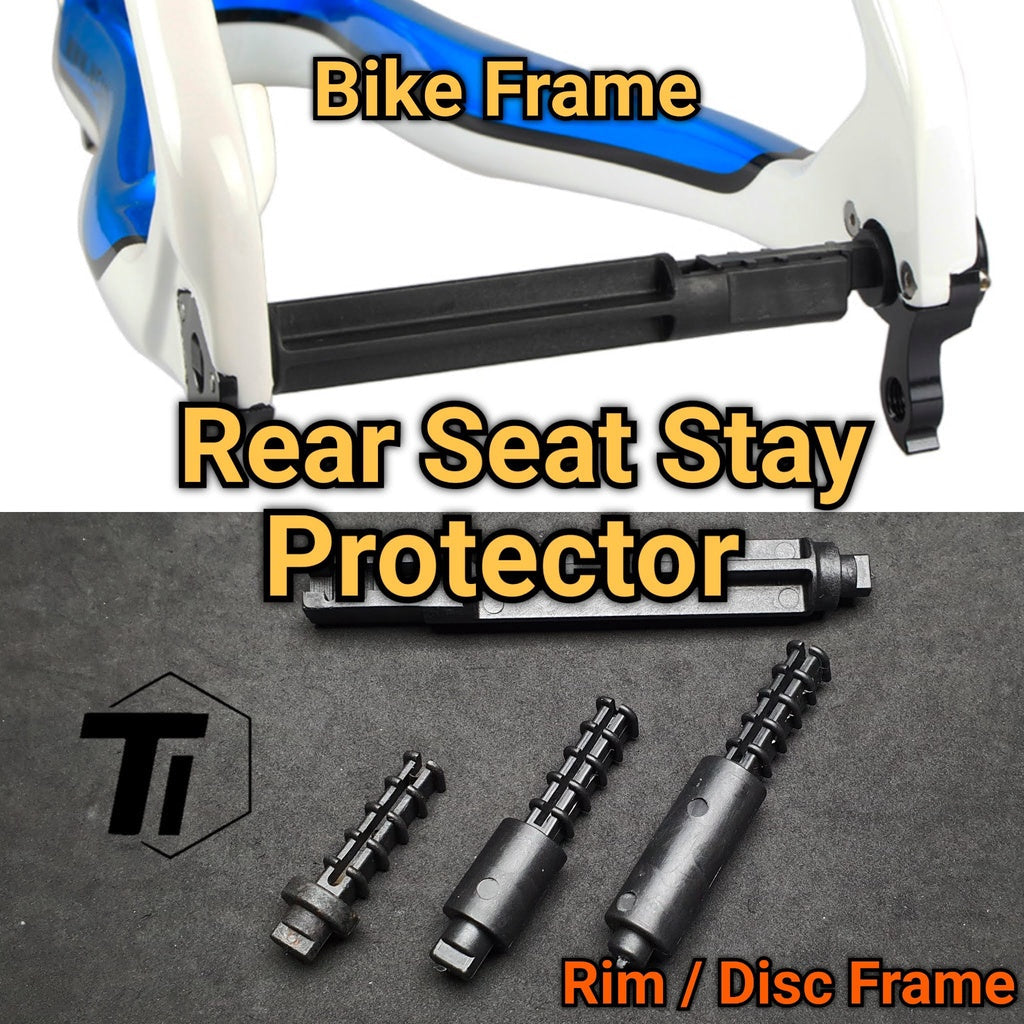 Ghế sau Giữ ​​tấm bảo vệ Khung xe đạp Vành đĩa Phanh Thru Trục bảo vệ | Ngăn ngừa hư hỏng khung và nứt do vận chuyển| xe đạp 