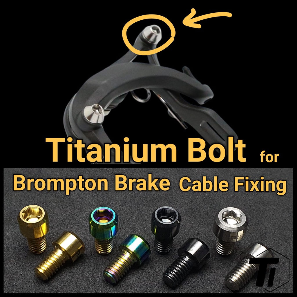 Titanium Bolt til Brompton Bremsekabel Fastgørelse Presning | P-Line T-Line M6L Titanium Screw Grade 5 Singapore 