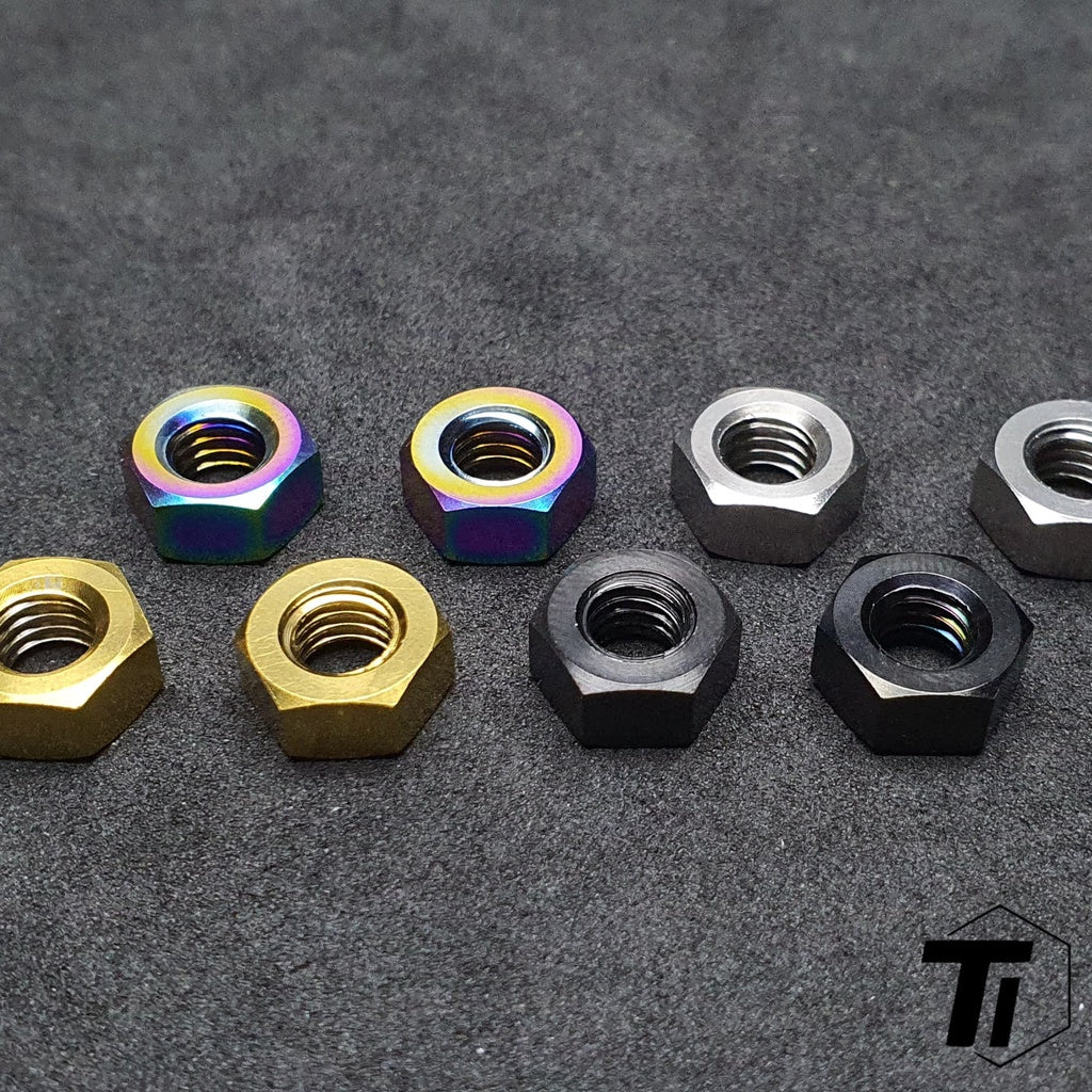 Titanium Nut for Brompton Brake Caliper Pivot | P Line T Line Gold Oil Slick Black Silver | Titanium Screw Grade 5 SG