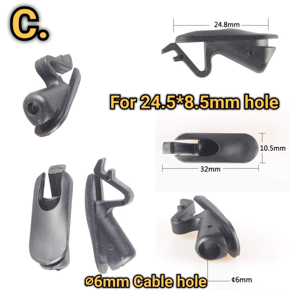 Cykelramme kabelføringsdæksel | Enkelt hul | Skiftebremsekabel Di2-stik Plast Alumium Shimano Sram 