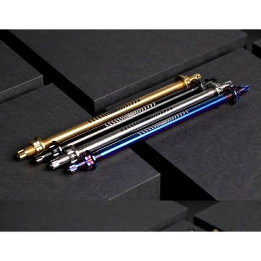 Eje de rueda delantera de titanio M12 para motocicleta E-Bike | 235 mm 260 mm 280 mm 320 mm | Eje de titanio Grado 5 Singapur