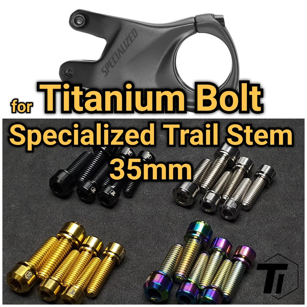 Bullone in titanio per attacco manubrio Specialized Trail 35mm | Stumpjumper MTB Enduro Epico | Vite in titanio grado 5 Singapore 