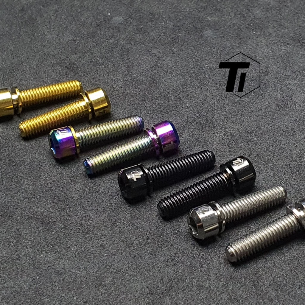 Titán csavar speciális nyomszárhoz, 31,8 mm-es kerékpár ötvözet Aero| 6db MTB | Titanium Screw Grade 5 Szingapúr 