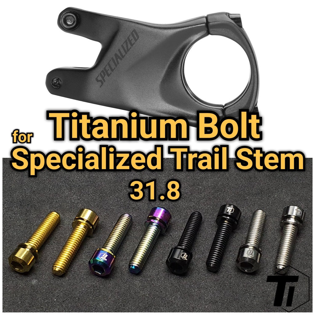 Bullone in titanio per attacco manubrio Specialized Trail da 31,8 mm per bici in lega aero| 6 pezzi MTB | Vite in titanio grado 5 Singapore 
