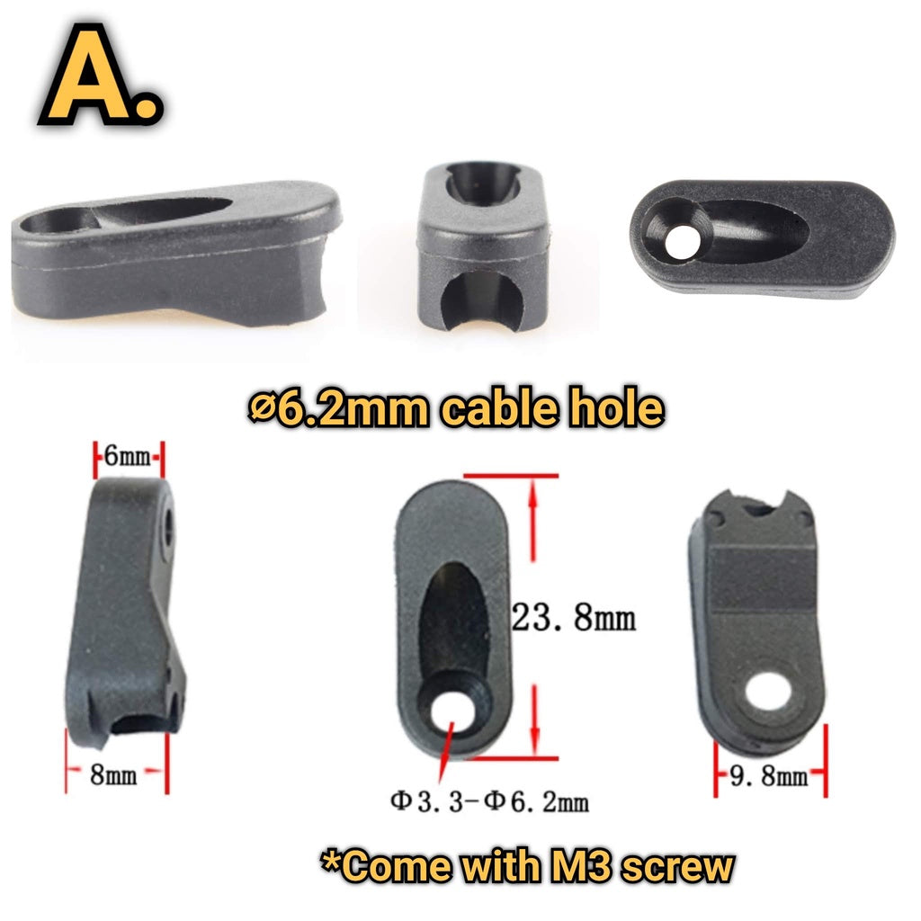 Bike Frame Cable Guide Cover | Single Hole | Shifting Brake Cable Di2 Plug Plastic Alumium Shimano Sram