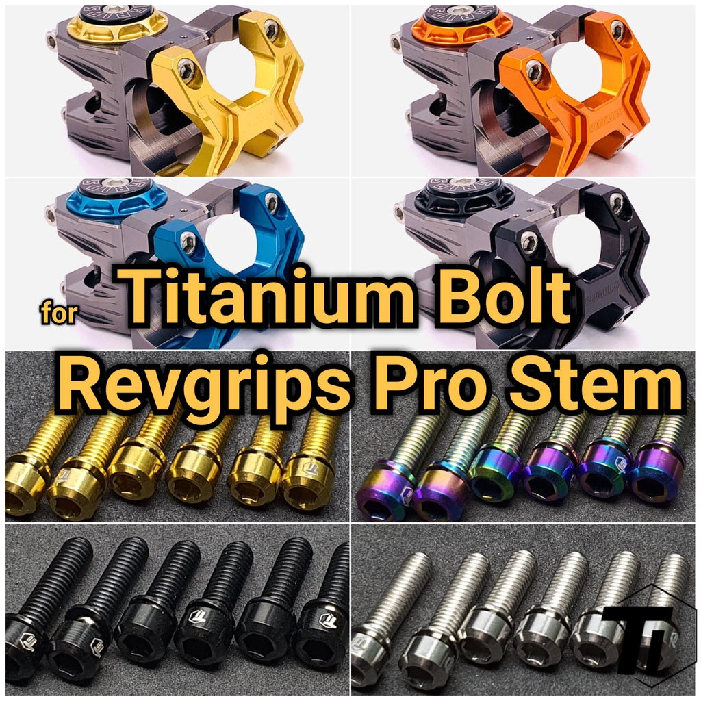 Titanium bout voor Revgrips Pro stuurpen 31,8 mm 35 mm | MTB TRAIL XC ENDURO DH | Titaniumschroef klasse 5 Singapore 