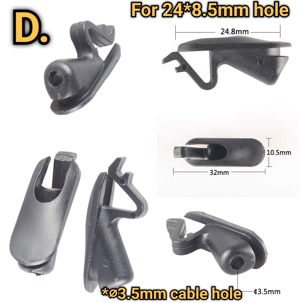 Cykelramme kabelføringsdæksel | Enkelt hul | Skiftebremsekabel Di2-stik Plast Alumium Shimano Sram 