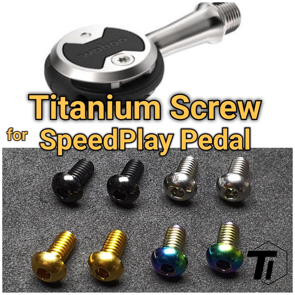 Tornillo de titanio para eje de pedal SpeedPlay | Montaje del eje Pedal Wahoo Speed ​​Play Zero Nano Aero Comp | Perno de titanio Gra
