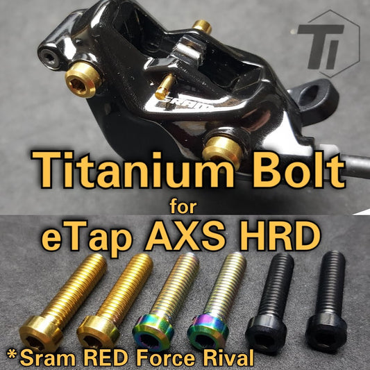 Titanium Upgrade Kit för SRAM eTap AXS HRD skivbroms | RED Force Rival 12-växlad hydraulisk skivbromsok Grad 5