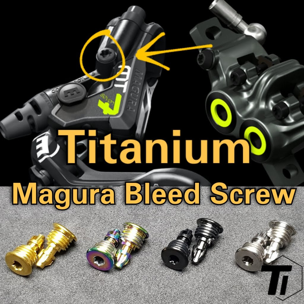 Titanium Magura EBT udluftningsskrue til reservoir | MT MT2 MT4 MT5 MT5e MT7 MT8 Ti-Parts | Titanium Grade 5 Singapore