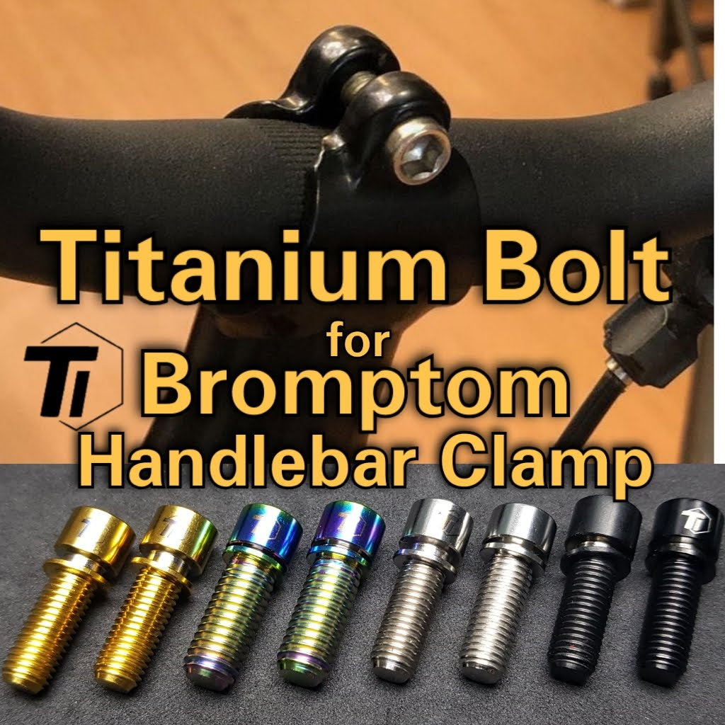 Titanium Bout voor Brompton Stuurklem Stuurbuis | T-Line Pikes 3sixty Foldie M7x20 M7x25 titanium schroef Singapore