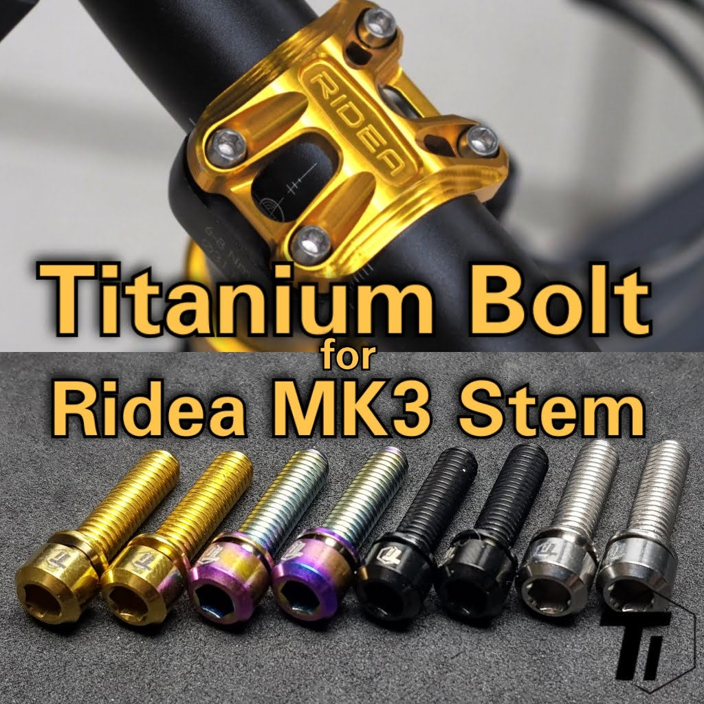 Titaniumschraube für Ridea MK3 Vorbaukappe Birdy | Zubehör-Adapter-Einstellung Foldie | Titaniumschraube Grade 5 Singapur