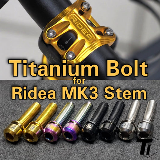 Titán csavar Ridea MK3 Stem Cap Birdy | Tartozékok adapter beállítás Foldie | Titanium Screw Grade 5 Szingapúr