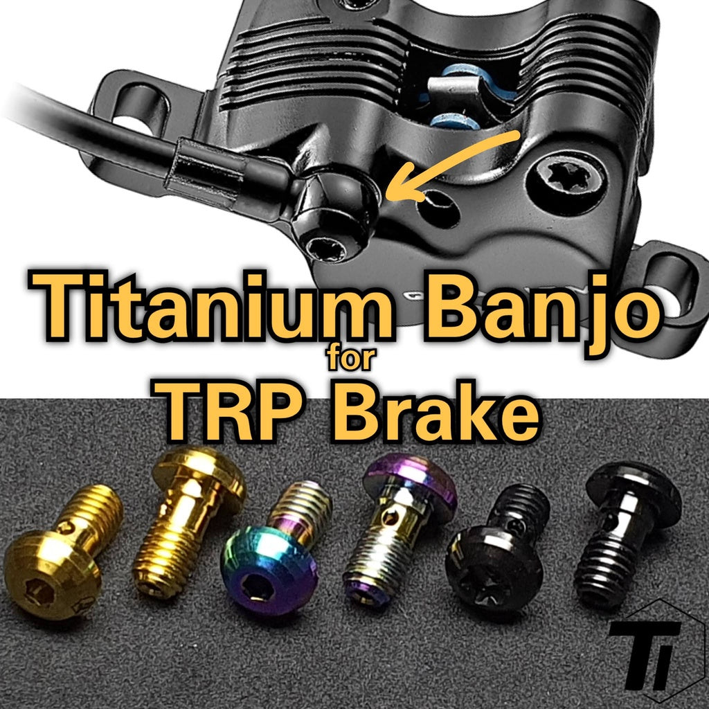 Parafuso banjo de titânio para freio TRP | DH-R EVO﻿ Q2.3 SE Trail EVO ﻿ QUADIEM Titanium Parafuso do pino retentor da pastilha de freio