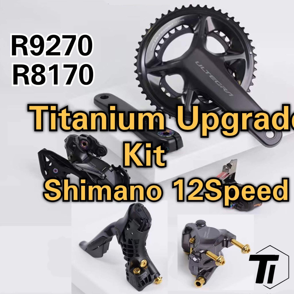 Titanium opgraderingssæt til R9270 R8170 R7170 Shimano | Dura Ace Ultegra 105 12s R9200 R9250 R8150 Drivetrain Bremse | Titanium skrue