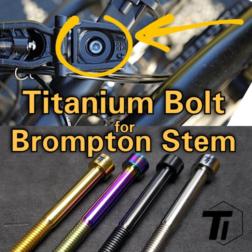 Titanium Bolt for Brompton Main Stem Headset | A-Line C-Line P-Line  3sixty pike royale camp Aceoffix Ti Screw