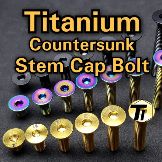 Ti-Parts Titanium M6 Stem Cap Bolt Forsænket Flad MTB landevejscykel M6x10 M6x15 M6x20 M6x25 M6x30 M6x35 M6x40 M6x45 Skrue
