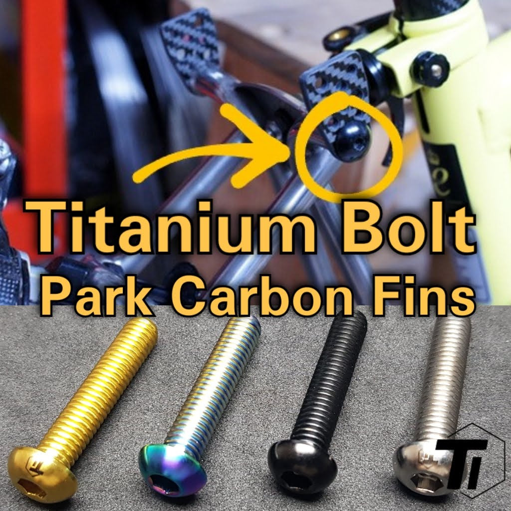 Titanium Bout voor Brompton Park Fin Carbon | Snoek 3Sixty | Titanium schroef klasse 5 Singapore Ti-onderdelen