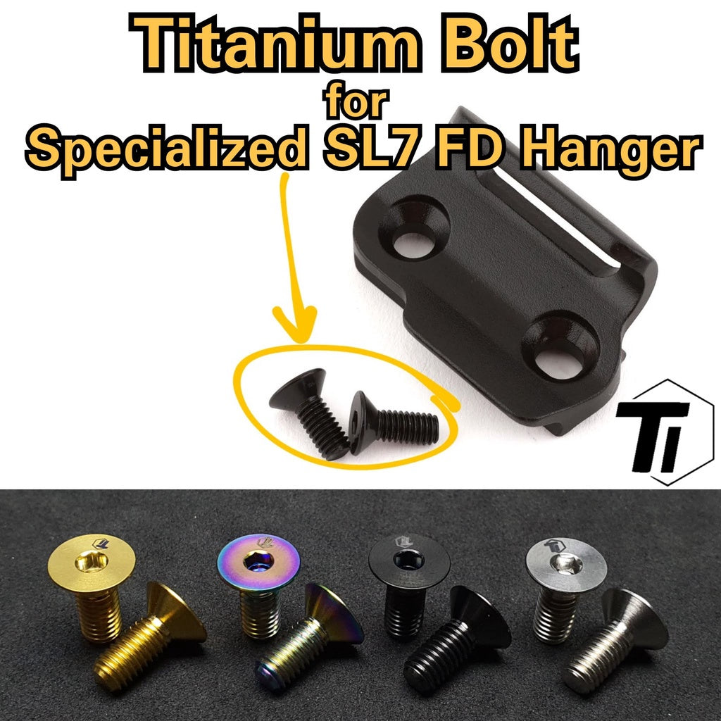 Titanium bout voor gespecialiseerde SL7 FD-hanger | Sworks Tarmac SL7 MY21 Voorderailleurhangerschroef | Titanium schroef