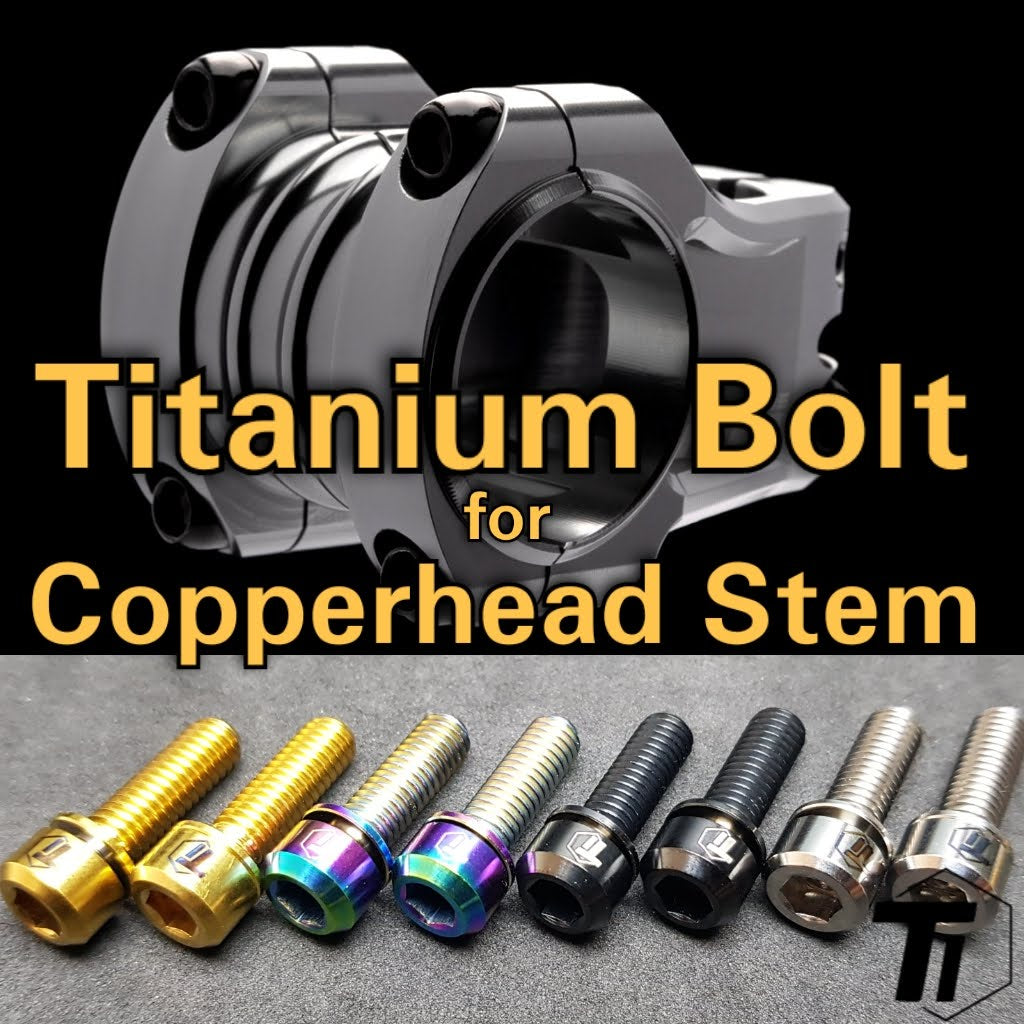 Bullone in titanio per stelo Copperhead della divinità | MTB 35mm 50mm Vite in titanio Grado 5 Enduro Singapore Ti-Parts