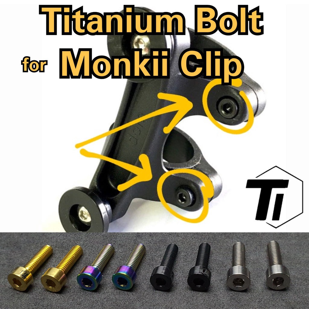 Titán csavar Monkii Clip Upgrade| Brompton Pikes 3Sixty Royale Camp H&amp;H Aceofffix | Titanium Screw Grade 5 Szingapúr