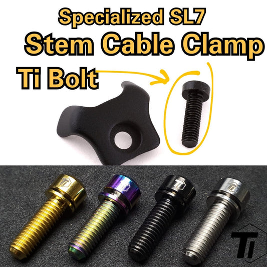 Boulon de serrage de câble de tige SL7 Specialized en titane | Potence aérodynamique Tarmac SL7 MY21 Sworks | Vis en titane grade 5 Singapour