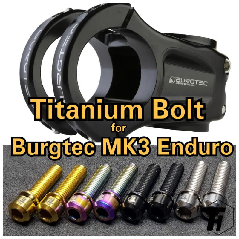 適用於 Burgtec MK3 Enduro 把立的鈦螺栓 | MK2 登山車把立 |新加坡 5 級鈦螺絲