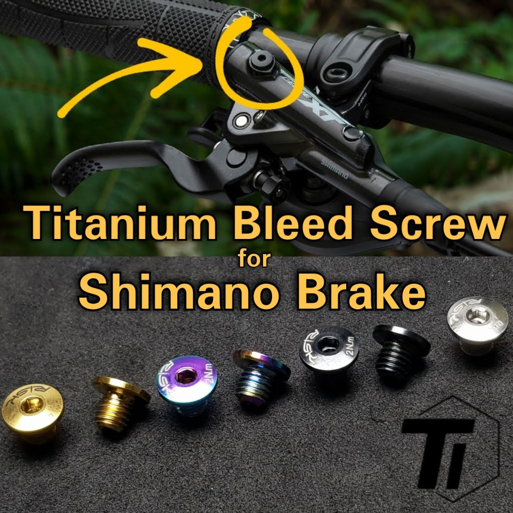 Titanium Shimano bremsebeholder oliedækselbolt Udluftningsskrue XT stempel XTR M9120 M8120 M8100 M8000 M420 MT200 zee