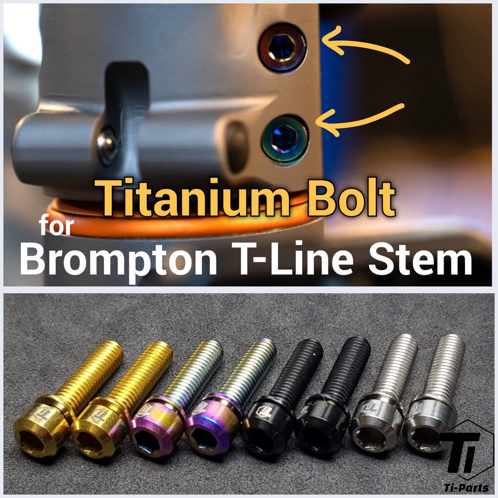 Bullone in titanio per attacco manubrio T-Line | Brompton | Vite in titanio Premium grado 5 Singapore