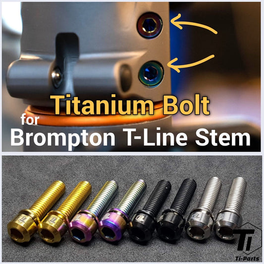 Titanium bout voor T-Line stuurpen | Brompton | Premium kwaliteit 5 titanium schroef Singapore
