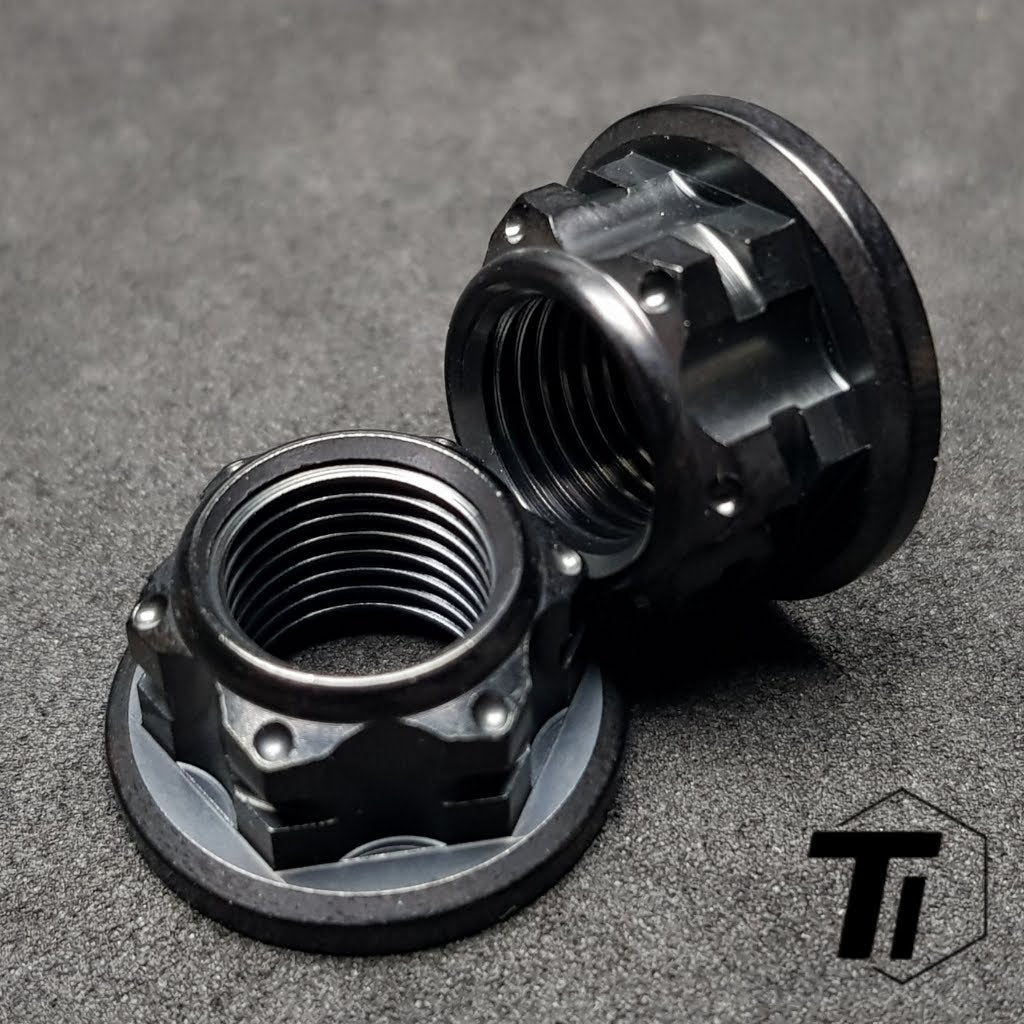 Titanium Nut for Brompton Wheel Axle Front Rear | CNC Machine Flower Nut | Foldie Pikes 3Sixty Royale Grade 5 Titanium